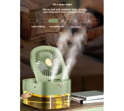 Вентилятор Маленький настільний Usb-зволожувач Small fan spray fan 1253 (30)