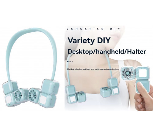 Шийний вентилятор Ice Cube, що знімається за своїм бажанням Hanging neck fan LY-955 (40)
