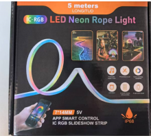 Світлодідіодна неонова Usb Led Стрічка 5м , пульт , Rgb APP 5250 (20) (30)(40)
