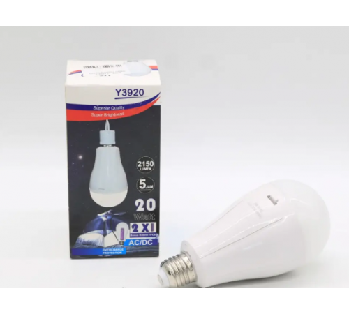 Лампочка з акумулятором 18650 20Вт, Е27, Y-39 Y 3920 bulb (100)