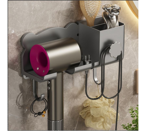 Настінний Тримач для фена з органайзером Storage Shelf -74-20-50PCS (50)