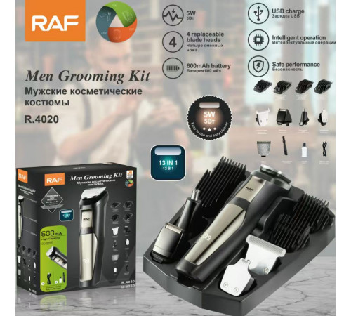 Тример машинка для стрижки волосся R.4020 USB RAF (32)