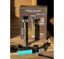 Тример  Профессиональный  триммер для волос T9   ТОЛСТАЯ КОРОБКА  отдельно акумулятор  (60)