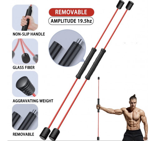 Тренувальна палиця Feilishi, фітнес, еластична паличка для йоги (100)