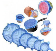 Силиконовые крышки универсальные Super stretch silicone lids 6 шт     С Коробкой  (200)