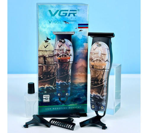 Машинка для стрижки VGR V-953 Professional (з 4 насадками + Тример)