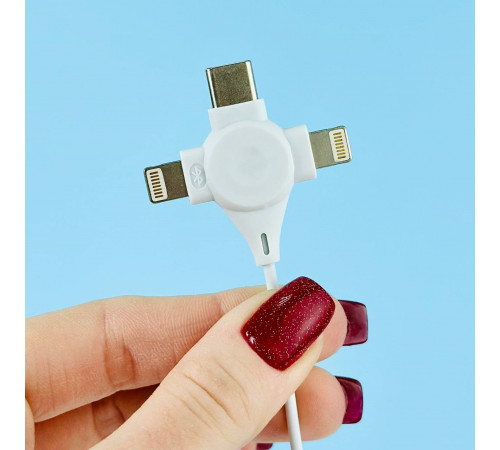 Навушники GL-183 Universal earphone 3in1 Lightning+Type-C (Bluetooth підключення)