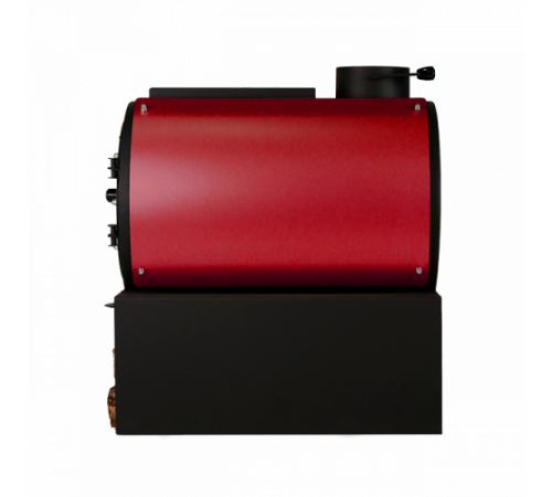 Печь дровяная отопительная DS Classic с варочной поверхностью + кожух красный