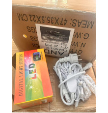 4481-код2025 Черный  Провод Гирлянда 5m 80 led  black with Уличная Теплая       5-20  (20)