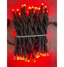 4487код 2025Чорний ПровідГірлянда 8m80led2,30м Вулиця ЧЕРВОНИЙ wire still 10-5(20)