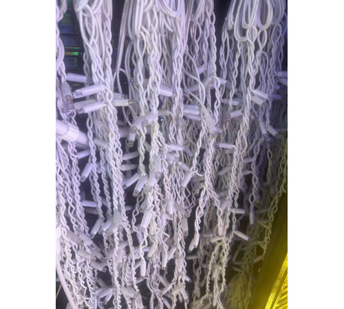 4490-код 2025 Гирлянда ШТОРА   3*3*300 Уличная   БЕЛЫЙ          13-2  (10)