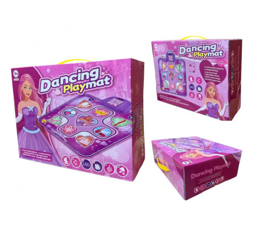 Килимок танцювальний Dancing Playmat  з музикою та підсвіткою рожевий 2221