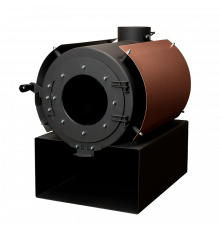 Печь дровяная отопительная DS Classic с кожухом медный