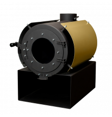 Печь дровяная отопительная DS Classic с кожухом золото