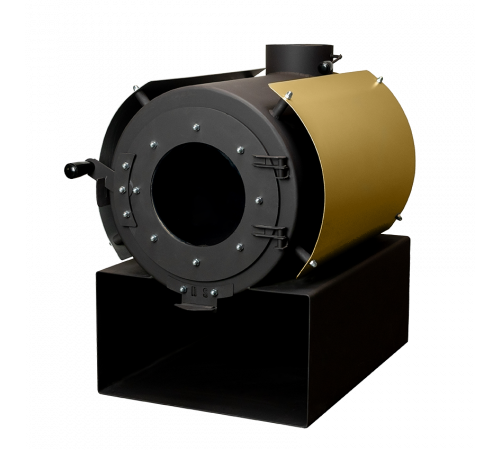 Печь дровяная отопительная DS Classic с кожухом золото