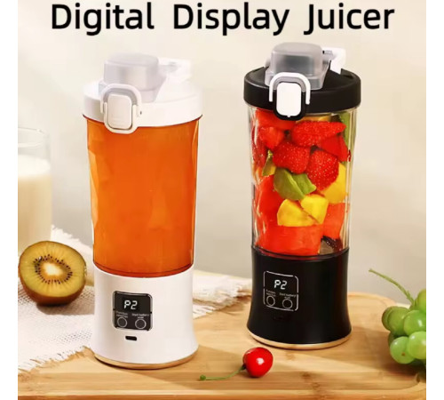 Портативный беспроводной блендер для фруктов, 600 мл с десятью лезвиями,  3000 мАч  XL-1427 (50)