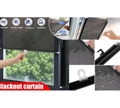 Солнцезащитная  Шторка на колесиках для спасильни ,кухни ,автомобиля   50 * 125cm   (100)