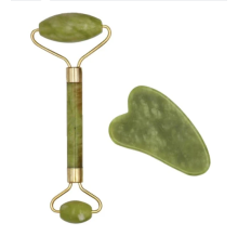 Нефритовий масажер для підтяжки обличчя + ГУАША серце нефрит (120)(200)