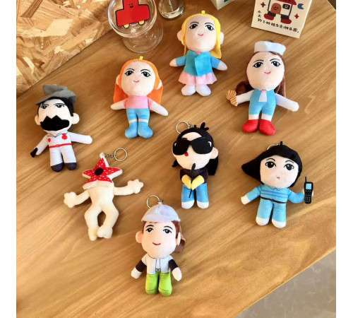 Брелок м’яка іграшка чібі стиль 006 15 см (12 шт/упак)