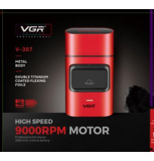 307 VGR Тримет для волосся Шейвер hair clippers V-307 ЧЕРВОНИЙ (40)