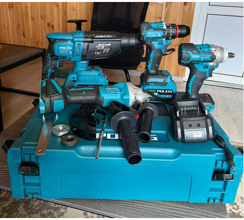 ШУРУПОВЕРТ 4 В 1 БОЛГАРКА ПЕРФОРАТОР ГАЙКОВЕРТ 48V 1616 2 АКБ (2_)