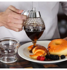 Прозора акрилова банка дозатор меду сироп 200 мл (100)