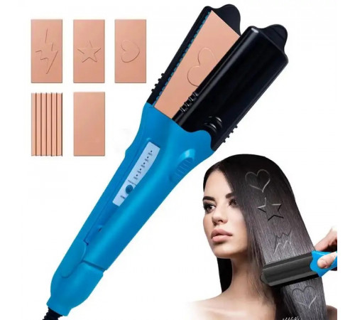 Випрямляч щипці для волосся з 5 затискачів+ рукавичка плойка з 360 шнуром HAIR STYL XL-619 (30)