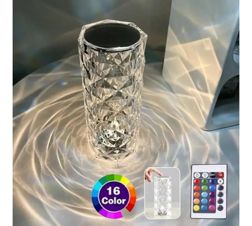 Кришталева Лампа Кристал сенсорна кольорова USB Перезаряджається 463 (50)