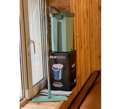 швабра ледарка з великим відром 10л з віджимом 1480 (24)