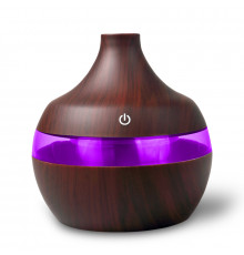 Зволожувач повітря mini usb humidifier 7 led color change Темне та Світле дерево (60)