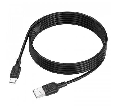 Кабель BOROFONE BX113 Lenny silicone charging data cable Type-C(L=2M) Black (6941991115509)