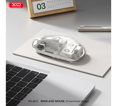 Мишка бездротова XO M12 transparent (Connector: Bluetooth+2.4G USB)