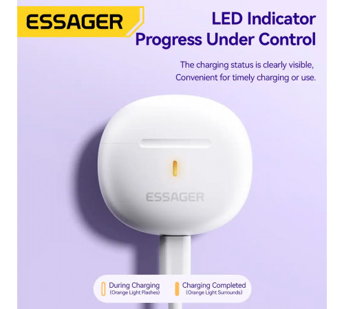 Бездротові навушники TWS ESSAGER Shining SL02 White (EEJTW-SL02)