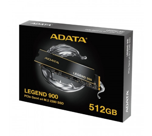 Накопичувач SSD M.2 ADATA LEGEND 900 512GB 2280 PCIe Gen 4x4 3D NAND Read/Write: 6200/2300 MB/sec (SLEG-900-512GCS)