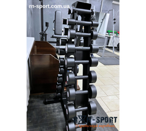 Гантельный ряд RN-Sport BLACK 1-10 кг со стойкой