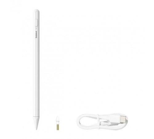 Стилус Baseus Smooth Writing 2 Stylus with LED Indicators Wireless Version Moon White (USB-C Cable and Active Pen Tip Included) (P80015802213-03)