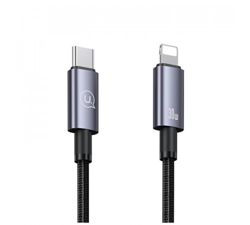 Кабель Usams US-SJ679 Type-C To Lightning 30W Aluminum Alloy Fast Charging & Data Cable -Sufeng Series tarnish 0.25m (SJ679USB01)