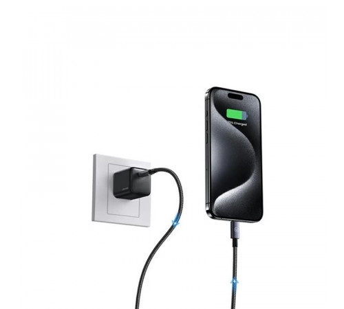 Кабель Usams US-SJ679 Type-C To Lightning 30W Aluminum Alloy Fast Charging & Data Cable -Sufeng Series tarnish 0.25m (SJ679USB01)