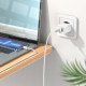 Мережевий зарядний пристрій з кабелем HOCO C80A Plus Rapido PD20W+QC3.0 charger set(C to iP) White (6931474779892)