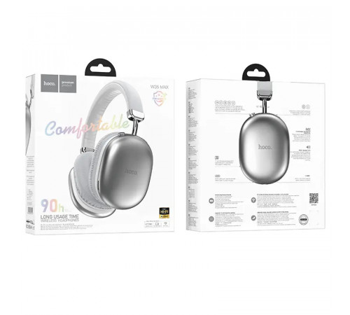 Бездротові накладні навушники HOCO W35 Max Joy BT headphones Silver (6942007612210)