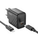 Мережевий зарядний пристрій з кабелем HOCO CS22A Value single port PD30W charger set(C to iP) Black (6942007609920)