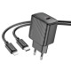 Мережевий зарядний пристрій з кабелем HOCO CS22A Value single port PD30W charger set(C to iP) Black (6942007609920)