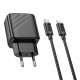 Мережевий зарядний пристрій з кабелем HOCO CS22A Value single port PD30W charger set(C to iP) Black (6942007609920)