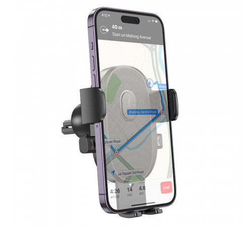 Автотримач для телефона BOROFONE BH92 Grand one-button car holder(air outlet) Black (6941991103681)