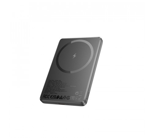 Зовнішній акумулятор HOCO Q26 Joy PD20W magnetic fast charging power bank(5000mAh) metal gray (6942007624039)