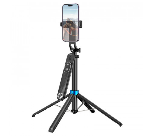 Селфі-монопод HOCO K22 Handy aluminum alloy anti-shake live broadcast holder Black (6942007623506)