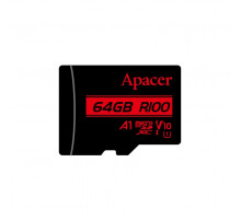 Карта пам'яті microSDXC (UHS-1) Apacer 64Gb class 10 V10 A1 R100MB/s (AP64GMCSX10UB-RA)