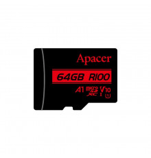 Карта памяти microSDXC (UHS-1) Apacer 64Gb class 10 V10 A1 R100MB/s (AP64GMCSX10UB-RA)