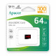 Карта пам'яті microSDXC (UHS-1) Apacer 64Gb class 10 V10 A1 R100MB/s (AP64GMCSX10UB-RA)
