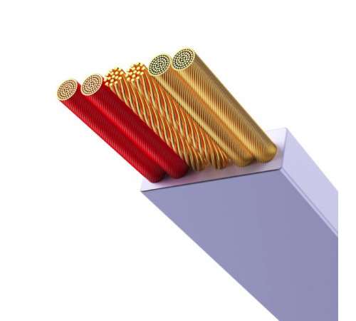 Кабель Baseus Bright Mirror 2 Series Retractable 3-in-1 Fast Charging  Data Cable USB to M+L+C 66W 1.1m Purple (CAMJ010105)